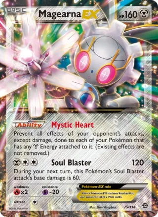 Magearna EX #75 · Steam Siege Pokémon card