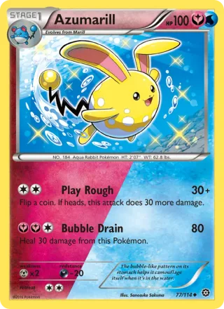 Azumarill #77 · Steam Siege Pokémon card
