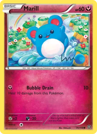 Marill #76 · Steam Siege Pokémon card