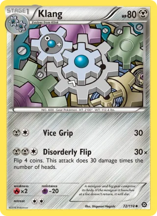 Klang #72 · Steam Siege Pokémon card