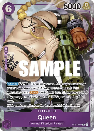 Queen (Parallel) #OP01-097-parallel · Romance Dawn One Piece card