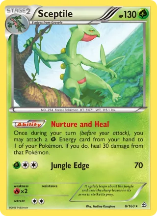 Sceptile #8 · Primal Clash Pokémon card