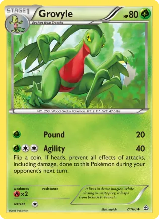 Grovyle #7 · Primal Clash Pokémon card