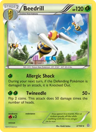 Beedrill #3 · Primal Clash Pokémon card