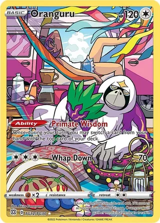 Oranguru #TG12 · Brilliant Stars Trainer Gallery Pokémon card