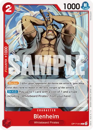 Blenheim #OP17-012 · The World's Strongest Warriors One Piece card