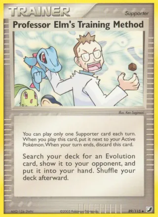 Professor Elm's Training Method #89 · Unseen Forces Pokémon card