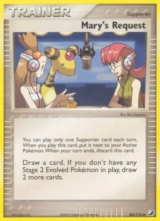 Mary's Request #86 · Unseen Forces Pokémon card