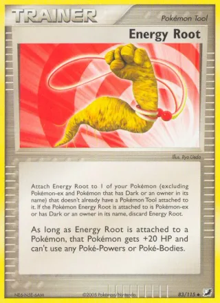 Energy Root #83 · Unseen Forces Pokémon card