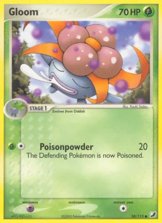 Gloom #58 · Unseen Forces Pokémon card
