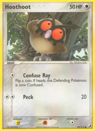 Hoothoot #59 · Unseen Forces Pokémon card