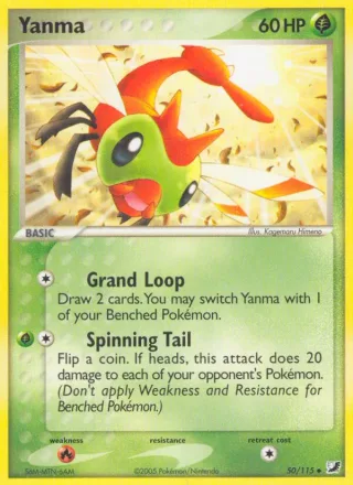 Yanma #50 · Unseen Forces Pokémon card