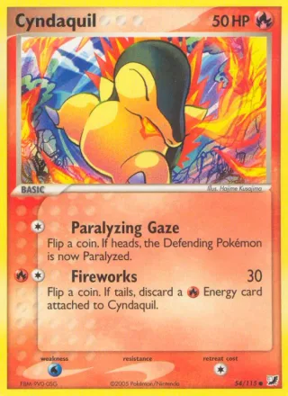 Cyndaquil #54 · Unseen Forces Pokémon card