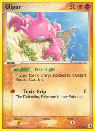 Gligar #57 · Unseen Forces Pokémon card