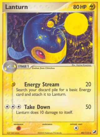 Lanturn #40 · Unseen Forces Pokémon card