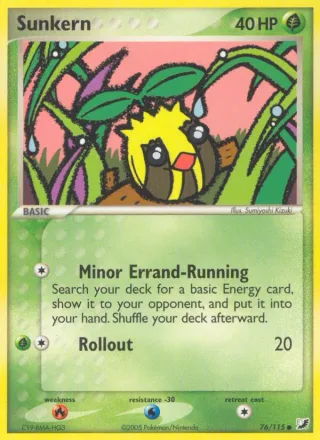 Sunkern #76 · Unseen Forces Pokémon card