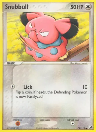 Snubbull #74 · Unseen Forces Pokémon card