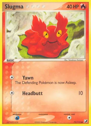 Slugma #73 · Unseen Forces Pokémon card