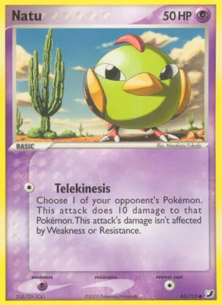 Natu #63 · Unseen Forces Pokémon card