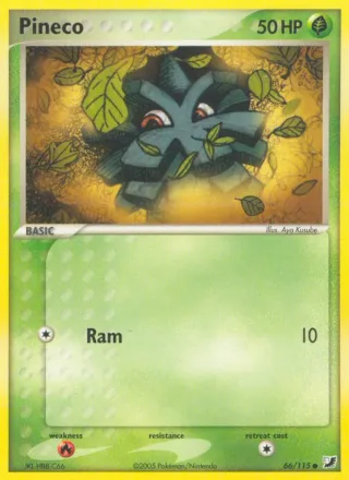 Pineco #66 · Unseen Forces Pokémon card