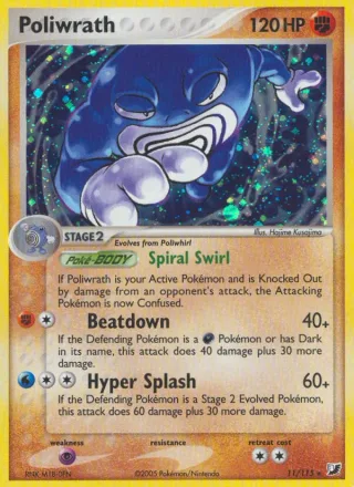Poliwrath #11 · Unseen Forces Pokémon card