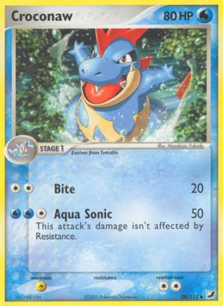 Croconaw #38 · Unseen Forces Pokémon card