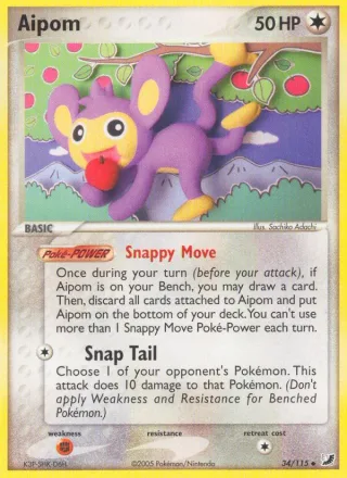 Aipom #34 · Unseen Forces Pokémon card
