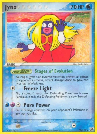 Jynx #28 · Unseen Forces Pokémon card