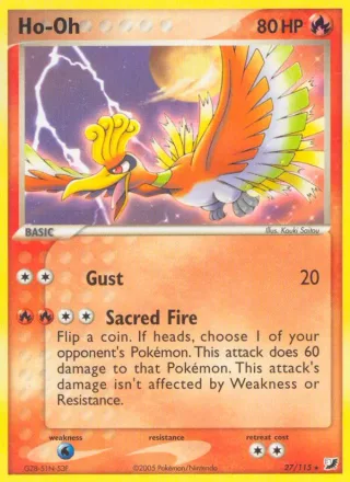 Ho-Oh #27 · Unseen Forces Pokémon card