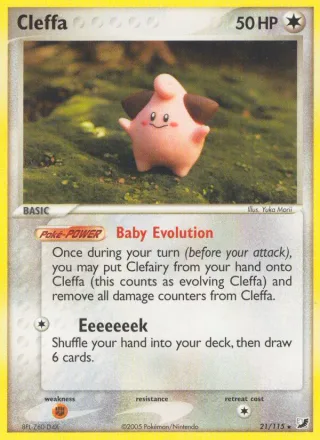 Cleffa #21 · Unseen Forces Pokémon card