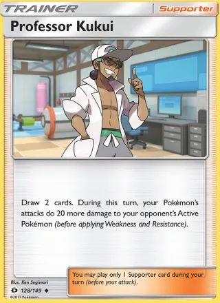 Professor Kukui #128 · Sun & Moon Pokémon card