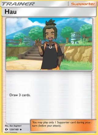 Hau #120 · Sun & Moon Pokémon card