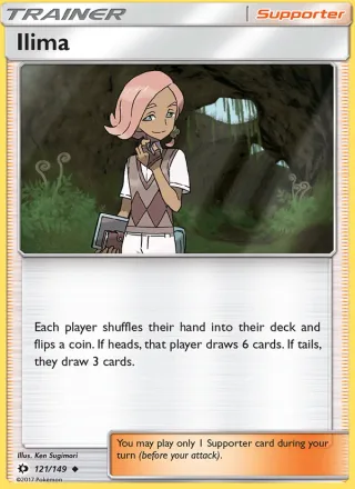 Ilima #121 · Sun & Moon Pokémon card