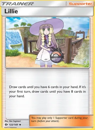 Lillie #122 · Sun & Moon Pokémon card