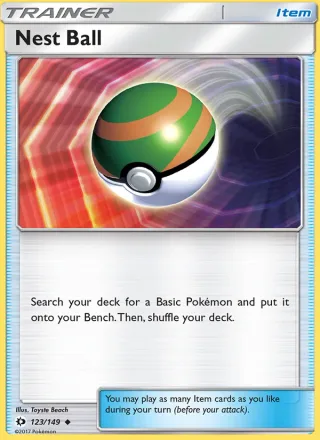 Nest Ball #123 · Sun & Moon Pokémon card