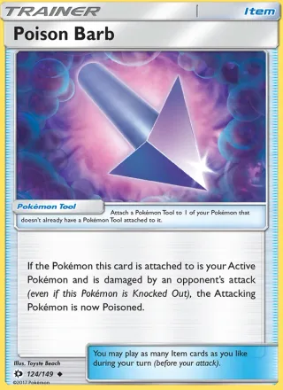 Poison Barb #124 · Sun & Moon Pokémon card