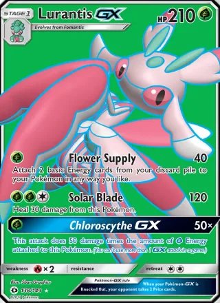 Lurantis GX #138 · Sun & Moon Pokémon card