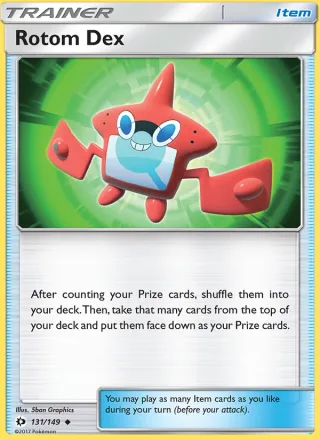Rotom Dex #131 · Sun & Moon Pokémon card