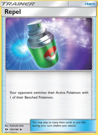 Repel #130 · Sun & Moon Pokémon card