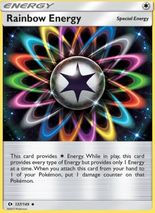 Rainbow Energy #137 · Sun & Moon Pokémon card