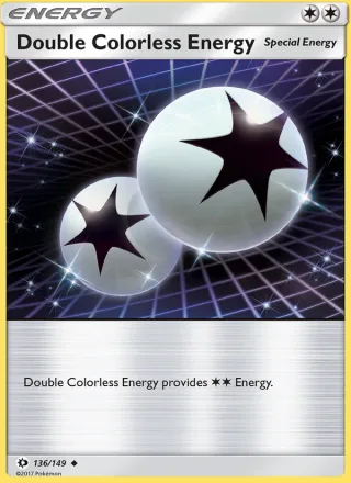 Double Colorless Energy #136 · Sun & Moon Pokémon card