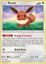 Eevee · Sun & Moon Pokémon card