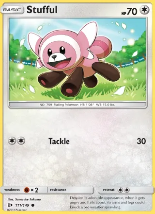 Stufful #111 · Sun & Moon Pokémon card