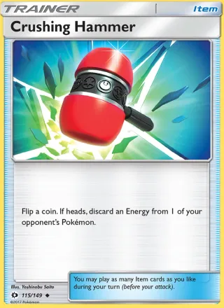 Crushing Hammer #115 · Sun & Moon Pokémon card