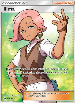 Ilima #146 · Sun & Moon Pokémon card