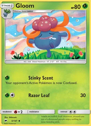 Gloom #5 · Burning Shadows Pokémon card