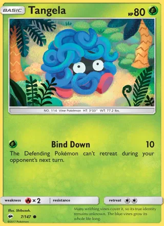 Tangela #7 · Burning Shadows Pokémon card
