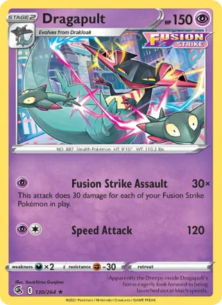 Dragapult #130 · Fusion Strike Pokémon card