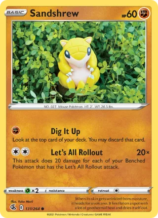 Sandshrew #131 · Fusion Strike Pokémon card