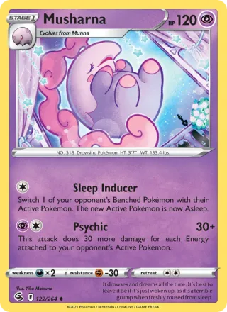 Musharna #122 · Fusion Strike Pokémon card